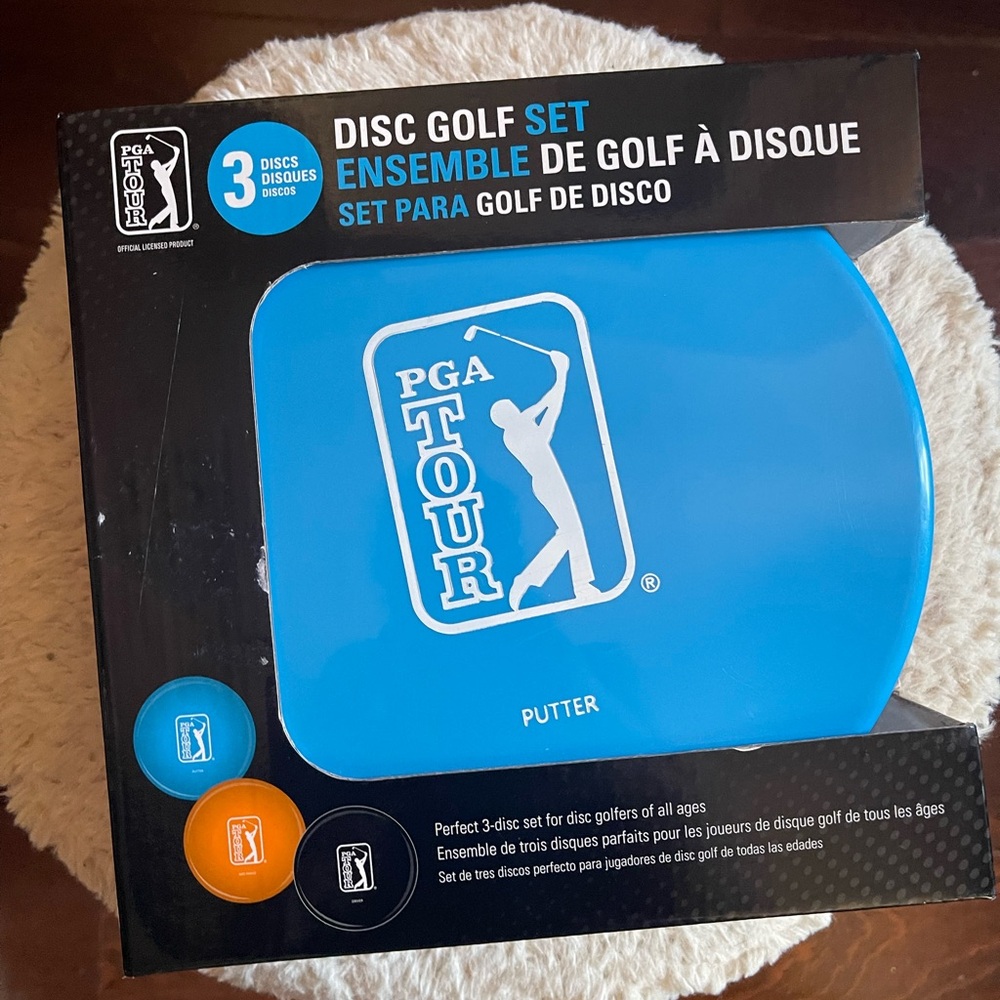 PGA Tour Disc Golf Set with Black, Orange, and Blue Discs